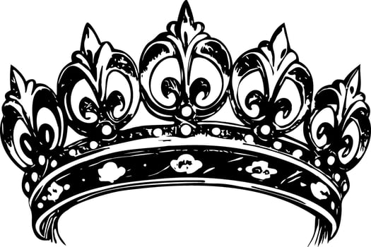 A vintage style illustration showing bridal tiara vector