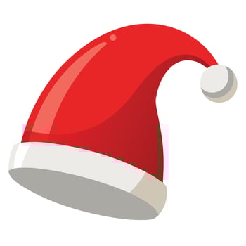 santa hat on white background vector