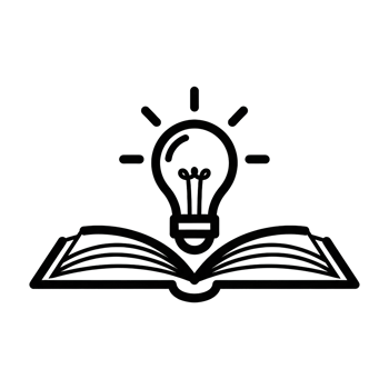 Book and Lightbulb Icon Learning, Idea, and Wisdom Symbol png