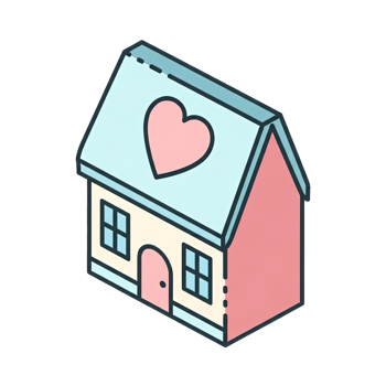 Sweet Home with Heart Symbol Illustration png