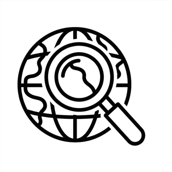 magnifying globe icon png