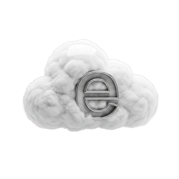 Cloud Computing and Internet Connectivity Concept with 'e' Symbol png