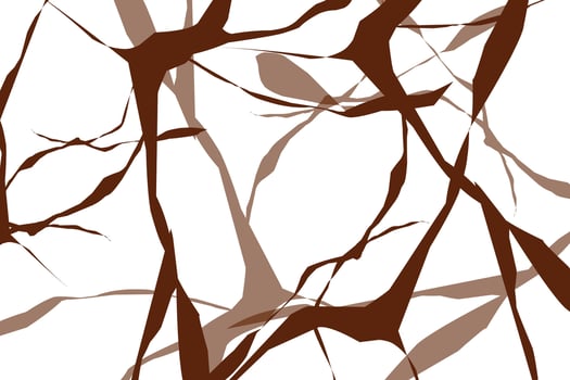A brown and white abstract pattern with branches vector