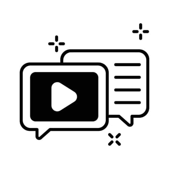 An editable glyph icon of promotional message alert. vector