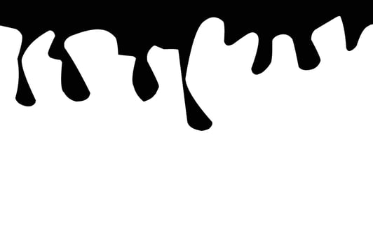 A black and white image of a dripping paint vector