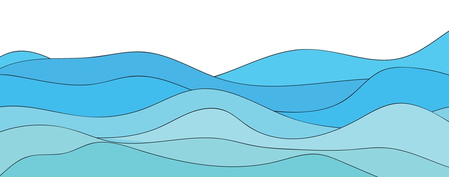 A blue wave pattern on a white background vector