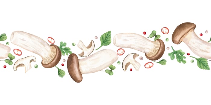 Watercolor mushroom design for decoration vector