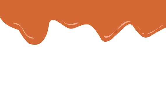Orange liquid dripping on a white background vector