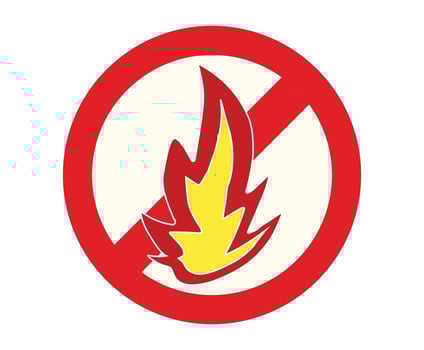 No fire sign illustration vector