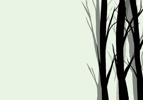 illustration of tree silhouette vector