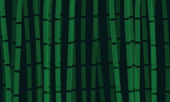 A bamboo forest background with green leaves vector