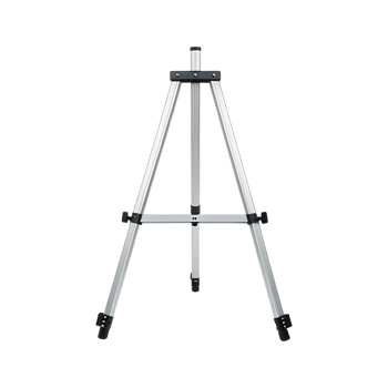 Silver aluminum tripod easel with black accents image png
