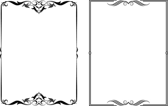 vintage frames black vector