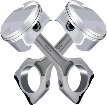 piston for the car engine for transportation vector