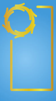 Elegant Golden Border with Royal Blue Backdrop vector