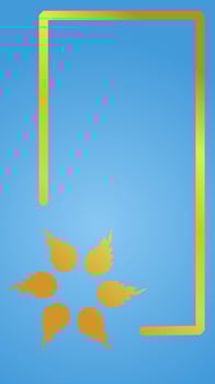 Luxury Gold Frame on Blue Background vector
