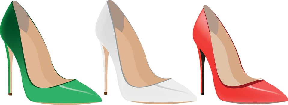 tricolor stiletto heel shoes tricolor stiletto heel shoes vector