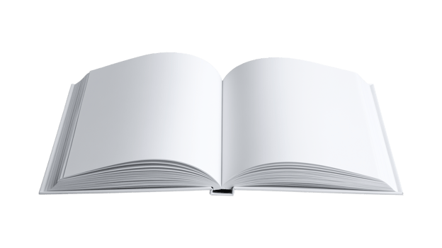 Open book with blank pages for education and back to school concepts png