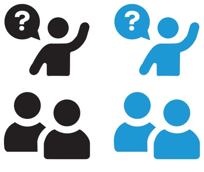 User Interaction and Question Icons vector