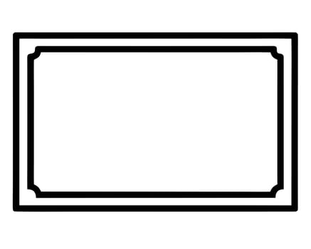 Elegant Black Rectangular Frame Design A Simple, Clean, and Versatile Border for Certificates, Invitations, or Announcements vector