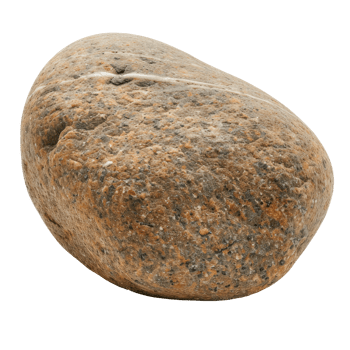 Smooth, oval-shaped stone, light brownish-gray mottled texture png