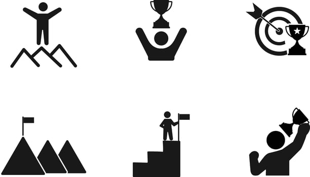 Achievement and Success Icons set vector