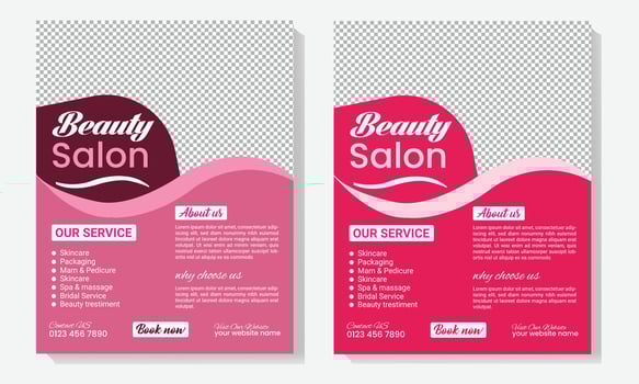 Beauty Salon free Flyer Template vector