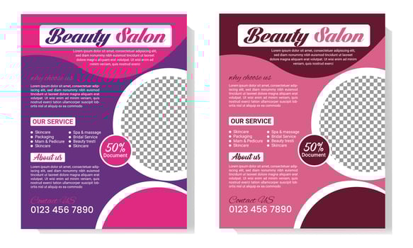 Beauty spa salon flyer vector