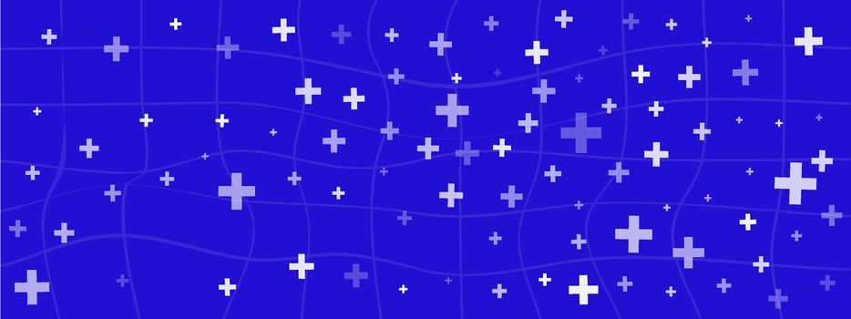 Abstract Vibrant Blue Wave Grid Medical Background. Cross Pattern for Healthcare, Tech, and Education Design or Wallpaper. vector