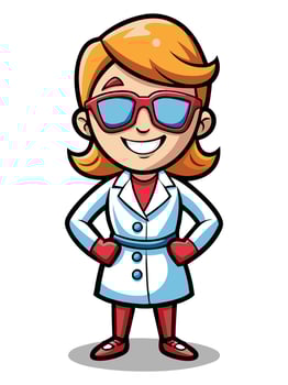 Smiling Doctor Woman Mascot vector