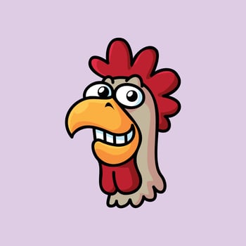Smiling Rooster - Funny Smiling Animals vector