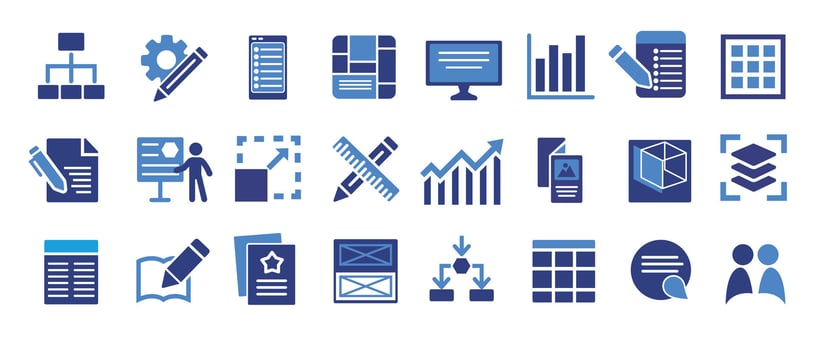 Business icons for digital design vector