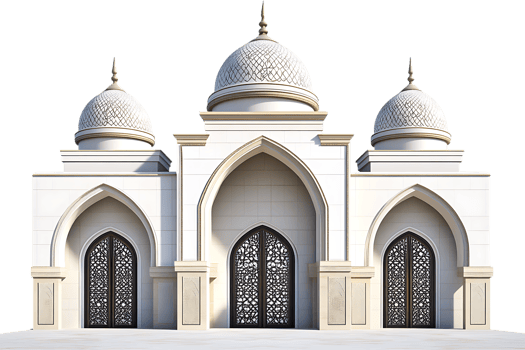 Islamic Architecture Building Facade on Transparent Background png
