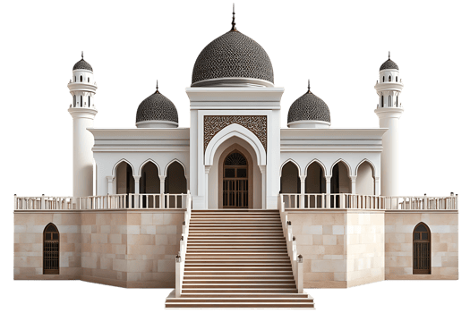 Modern Mosque Architecture on Transparent Background png