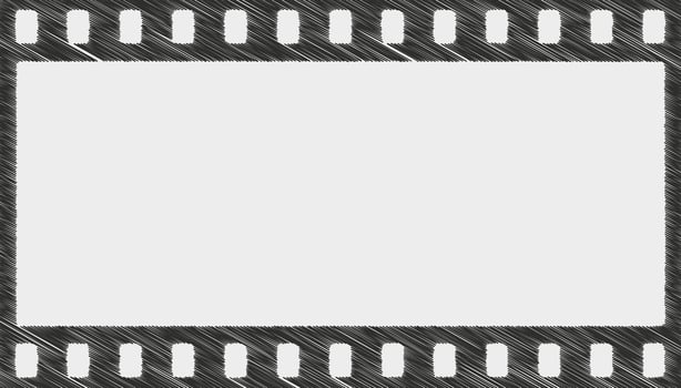 Blank Vintage Filmstrip Frame with Sprocket Holes vector
