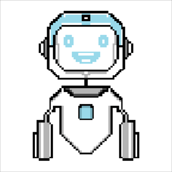 AI robot character with fiskel art style png