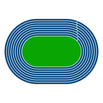 Running track field icon with background vector