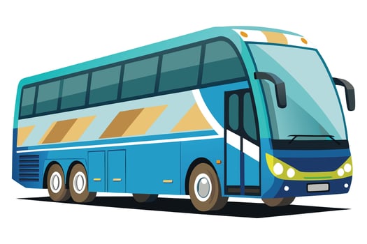 Modern double decker coach bus transportation travel vehicle vector
