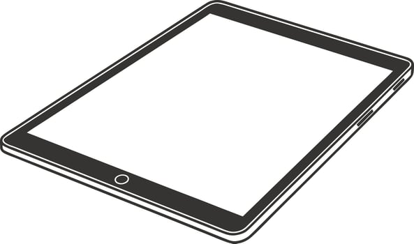 Sleek Tablet Device Design for Business and Education Projects vector
