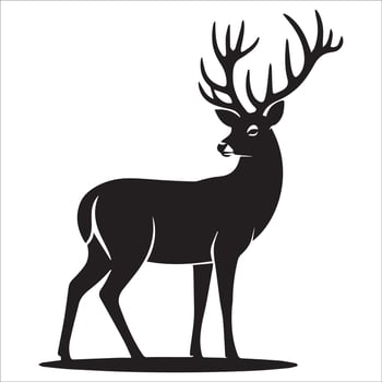 Standing Deer Silhouette vector