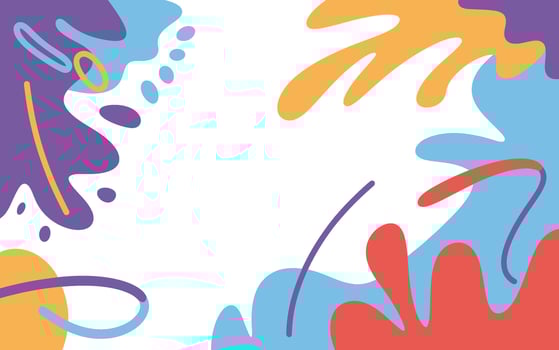 Abstract colorful background with fluid shapes on white background vector