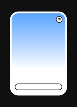 Mobile App Card Design. Gradient Background UI Element vector