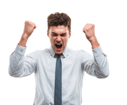 Emotionally charged expression of frustration at the workplace png