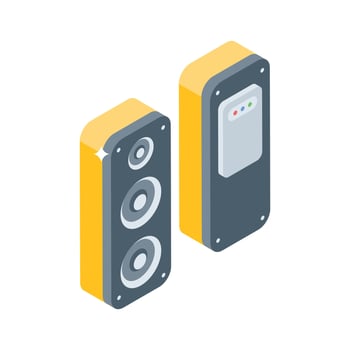 Stylish audio speakers for home use vector
