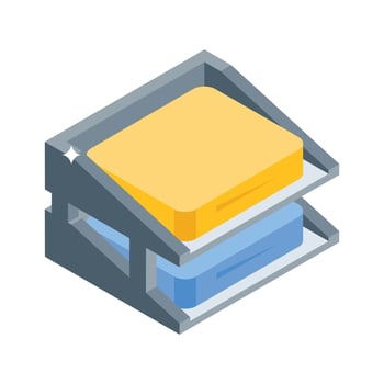 Latest isometric icon of file holder with papers vector