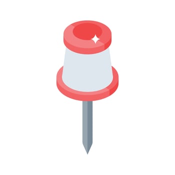 Check out this isometric icon of office pushpin vector