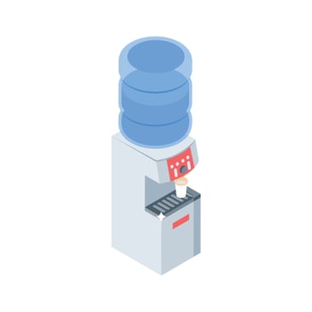 Water cooler in an office vector