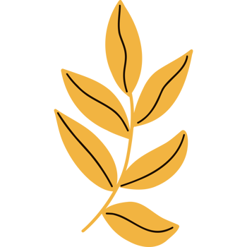 Branch autumn yellow leaves png