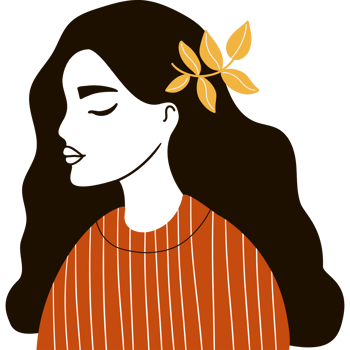 Cute Woman. Female Autumnal Portrait drawing png