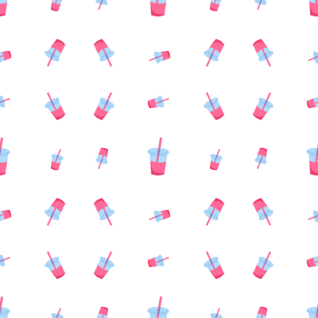 seamless pattern with pink drink png